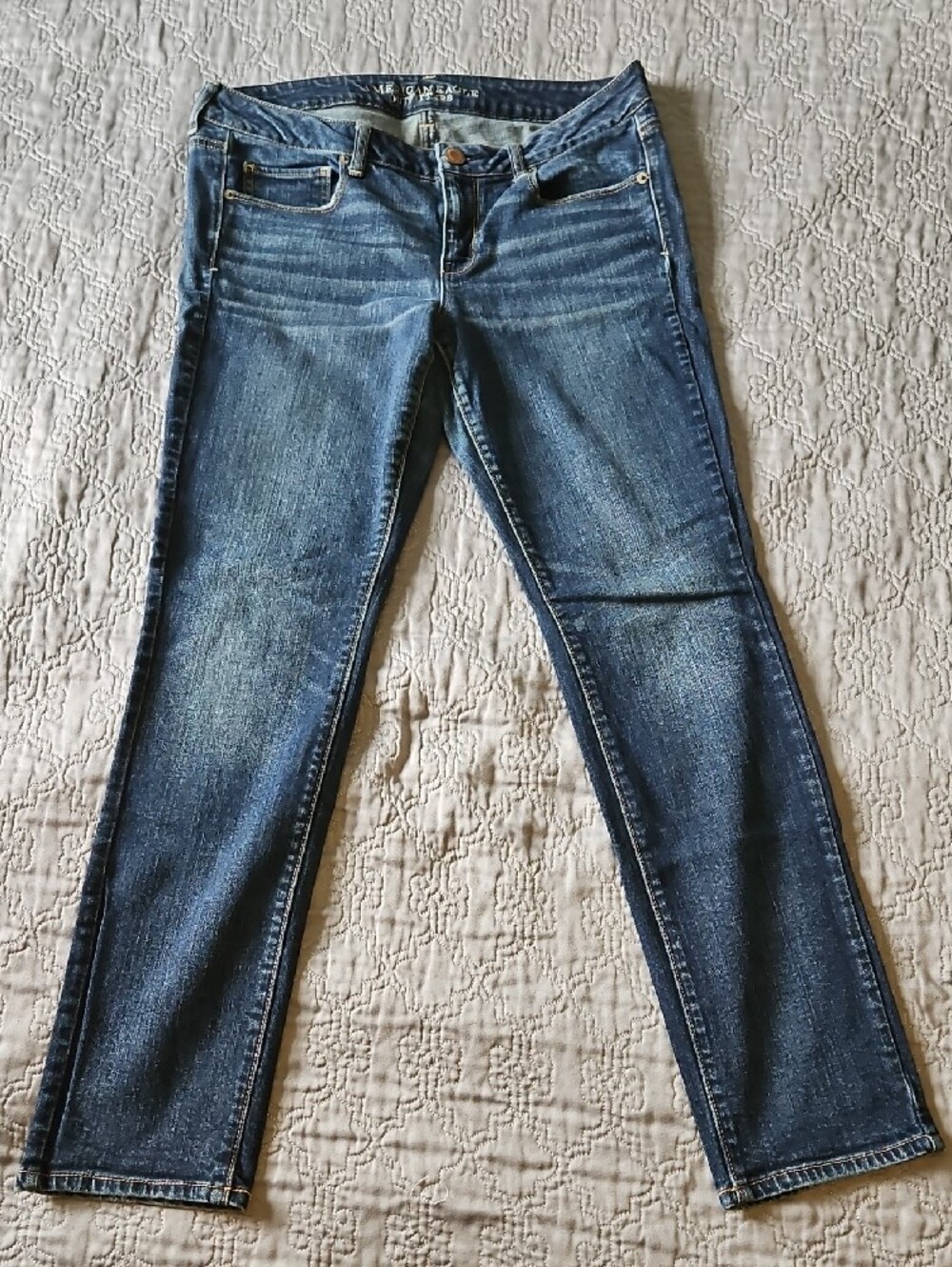 Womens 14 Skinny Stretch Jeans - Blue